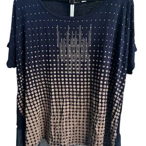 B.L.E.U. Woman Studded Blouse 3X
